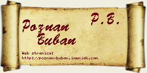 Poznan Buban vizit kartica